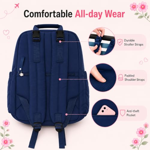 Image of Baby Diaper Bag | Diaper Bag for Mothers For Travel | Baby Bags For Mothers Carry | Baby Diaper Bag For Mother For Travelling |Quilted Lugguage Nappy Handbags