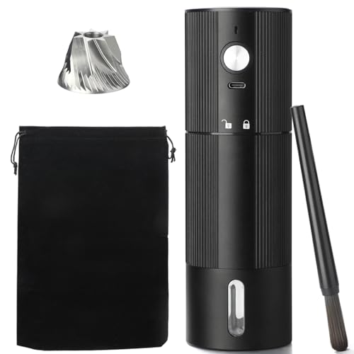 Portable Electric Conical Burr Coffee Grinder with 45 Adjustable Settings