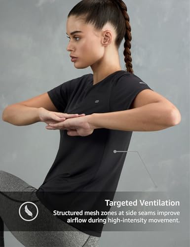 Image of Symbol Premium Women's Solid Regular Fit Sports Stretch T-Shirt | Round Neck | Raglan Sleeve | Moisture-Wicking | Activewear | Running | Gym | Plain (Available in Plus Sizes)