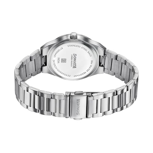 Image of Sonata Jashn with Quartz Analog Lt. Blue Dial Silver Strap Women's Wedding Watch - 87120SM01