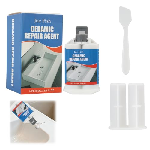 Fliesen Reparaturset Weiß – Komplettes Keramik Reparaturset für Waschbecken, Badewannen & Emaille, zum Ausbessern von Kratzern, Löchern & Rissen + Zubehör Fliesen Reparaturset Weiß – Komplettes Keramik Reparaturset für Waschbecken, Badewannen & Emaille, zum Ausbessern von Kratzern, Löchern & Rissen + Zubehör