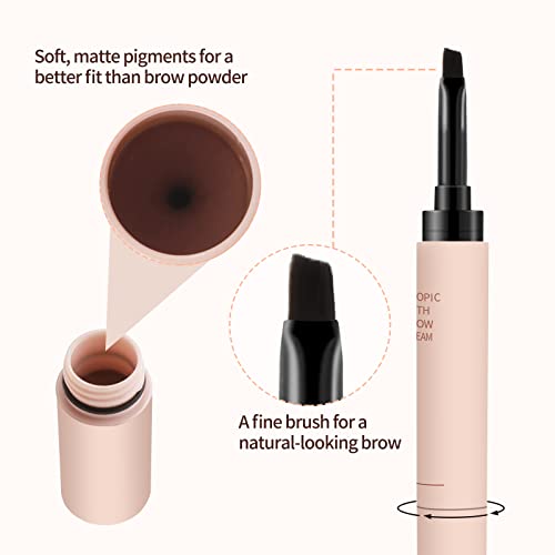 Boobeen Eyebrow Pencil Waterproof, Long Lasting Eye Brow Definer Pen, Multi-Purpose Eye Liner Pen, Natural Matte Eyebrow Makeup #TOP2