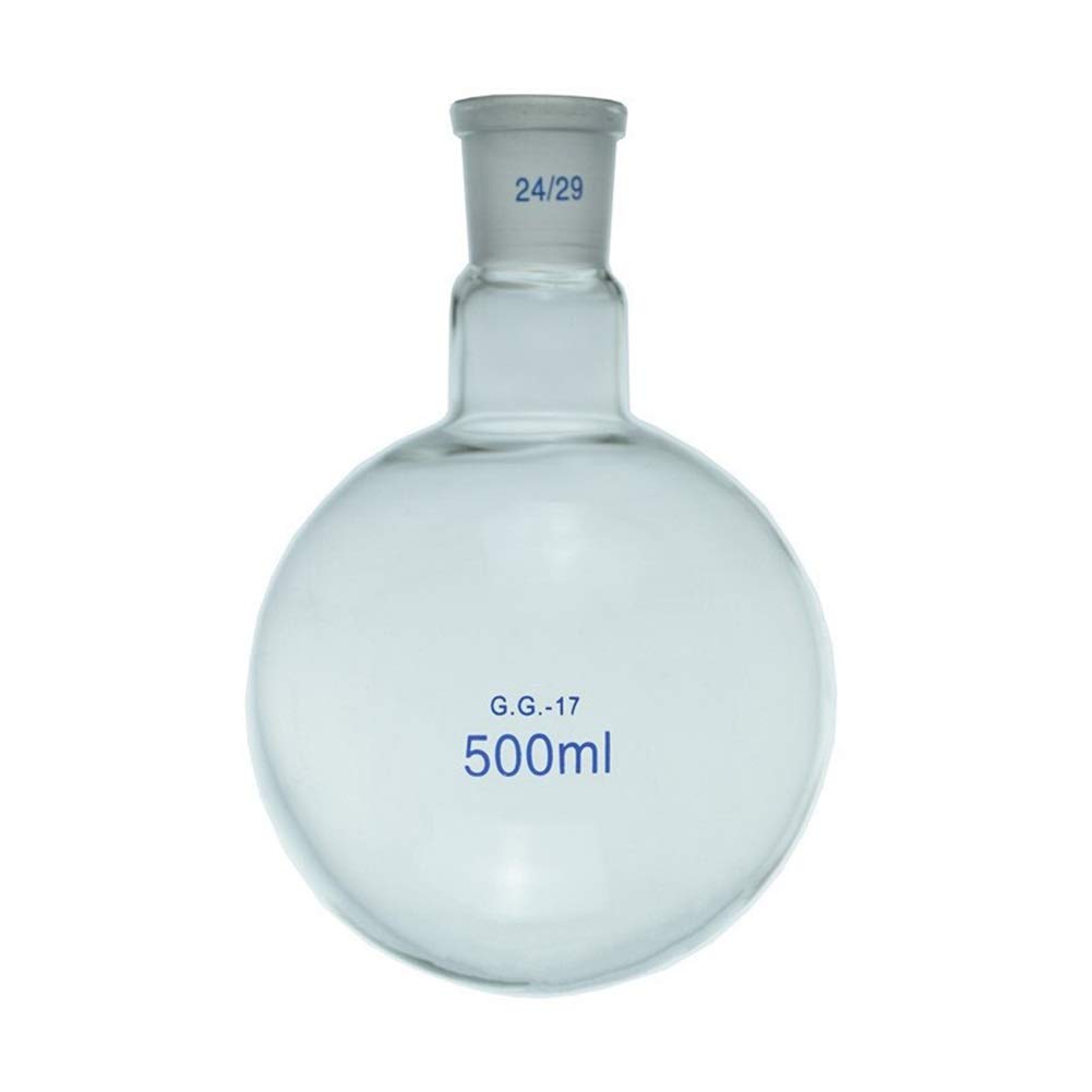 5 Ml De Ebullición Matraz De Fondo Redondo De 10# Estándar Terreno Boca Borosilicato 3.3 De Cristal A Prueba De Calor Personalizable Laboratorio Destilación Flasks- Envase De 1