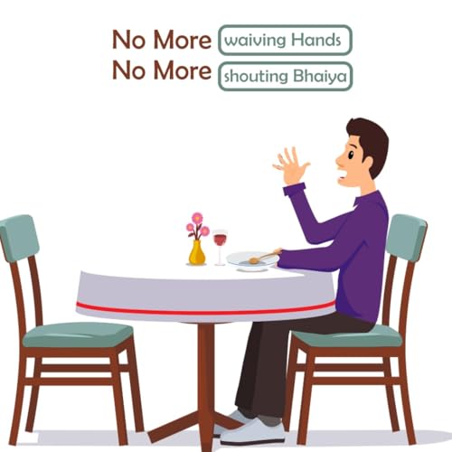 Image of Wireless Waiter Calling System By Fodel India - Set of 05 Call Bell Buttons with 01 Watch Receiver -Service Pager system for Restaurants, Cafes & Lounges