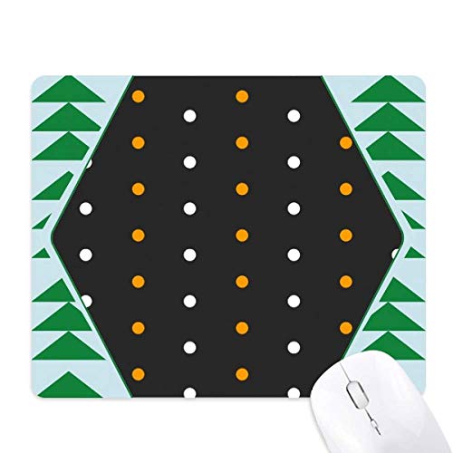 Tapis de souris Halloween joyeux en caoutchouc motif sapin vert pin pour bureau cosy