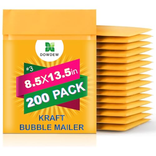 Kraft Bubble Mailers [200 Pack] Mailing Packing Envelopes #3 (8.5" x 13.5")
