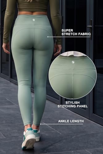 Image of JUNEBERRY Women's Solid Spandex Skinny Fit Activewear Legging | Stretchy, Lightweight & Comfortable for Gym Colors: Black, Navy, Light Grey, Sage, Cocoa, Wine, Mauve.