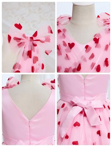 Image of IMEKIS Toddler Kids Girls Sparkle Sequins Tulle Party Dress, Wedding Formal Birthday Tea Party Dresses 2-8T