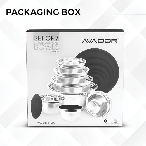Set de 7 Tazones de Acero Inoxidable Avador miniatura 6