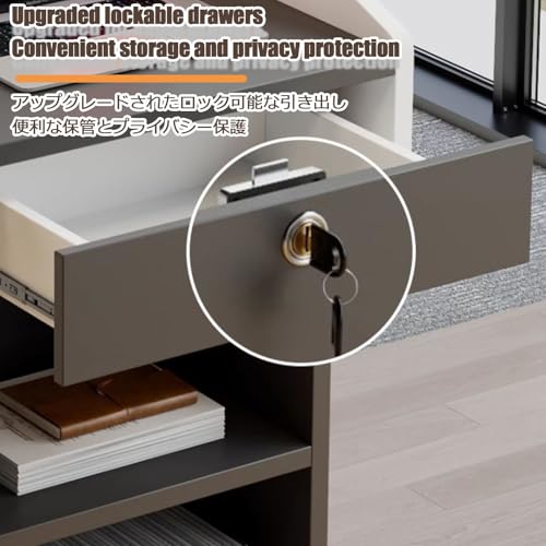 Genérico Atril Moderno de Madera para presentaciones, aulas y Eventos, Soporte Profesional para oradores con cajón, Ideal para educadores y oratoria (53x63x124 cm).