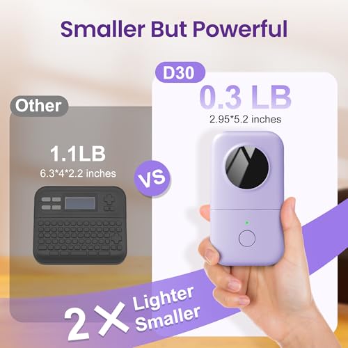 Imprimante d'étiquettes Phomemo D30 bluetooth avec rouleau continu et blanc - 7