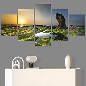 SIGNWIN 5 Panel Canvas Wall Art Modern Art...