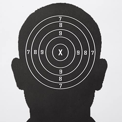 50 Pack Paper Shooting Targets For The Range, Pistol Practice, 17 X 25 Inch Silhouette #TOP5