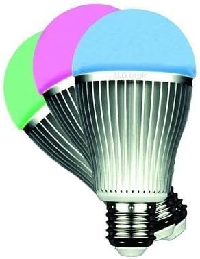 LED Logic Remote Control E27 Colour LED Light Bulb - RGBW (including Warm WHITE) 9W - E27 screw base - 2.4GHz Wifi [Energy Class A]
