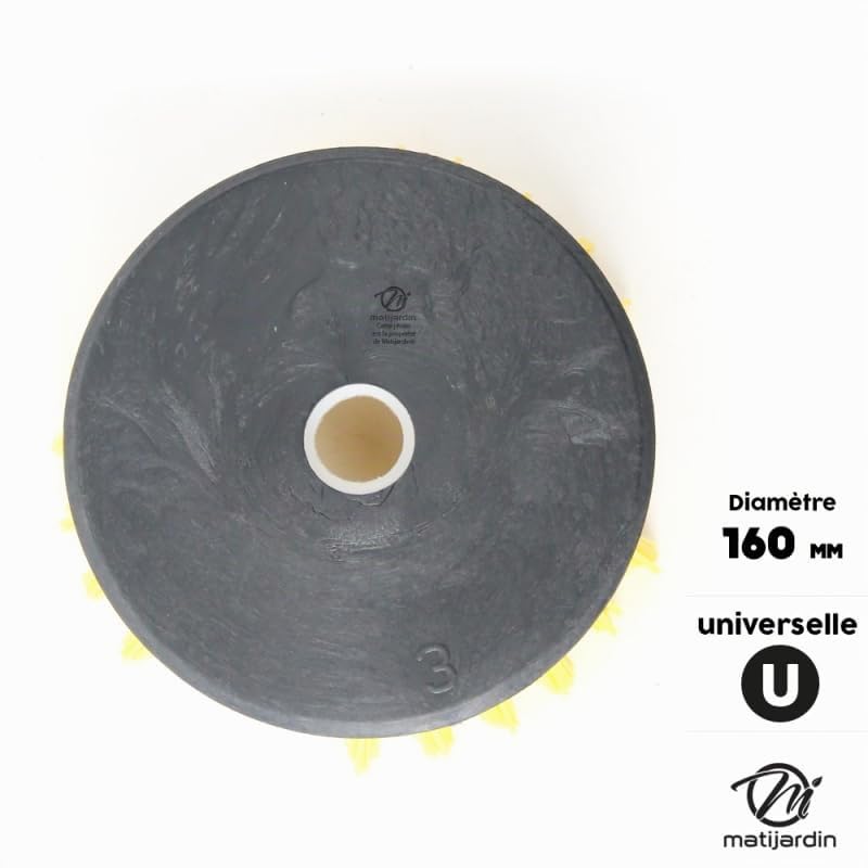 Matijardin - Tête brosse désherbage débroussailleuse Universelle nylon Rilsan jaune