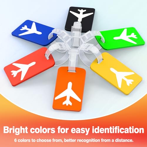 2 Pack Silicone Luggage Tag with Name ID Card Perfect to Quickly Spot Luggage Suitcase, TSA Approved, Luggage Identifiers for Suitcases and Bags, Privacy Protection Travel Suitcase Tags3