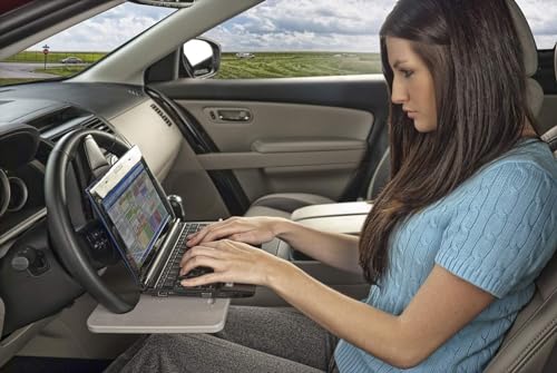 Image of AutoExec Wheelmate Car Desk Tray, Grey