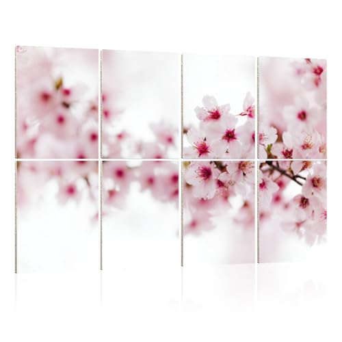 Kanworse paneles acústicos decorativos rosa con diseño de flores de cerezo 8 piezas 48"x32" para oficina
