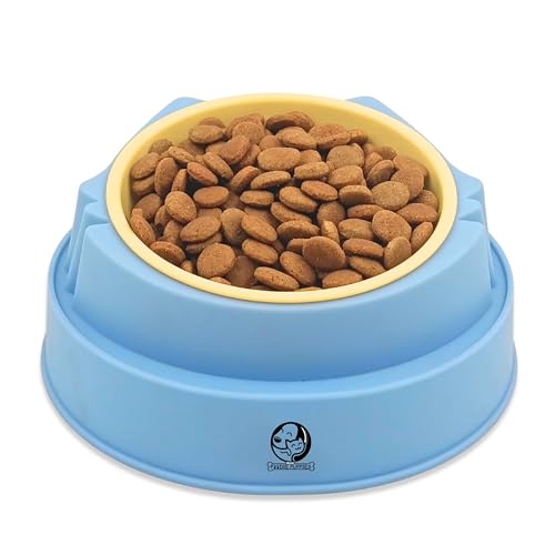 Image of Foodie Puppies Cat Food Bowl, Tilted Food or Water Bowl for Cats and Small Dogs - (Single CutOut Bowl, 350ml), Anti Vomiting, Healthy Cat Bowl for Persian Cat Prevent Tipping Over Plastic Feeding Bowl