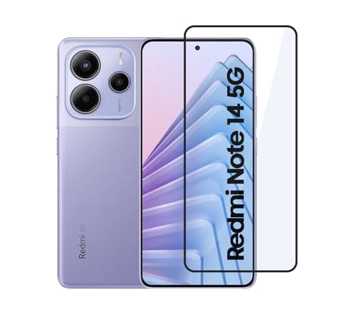 Image of CEDO Tempered Glass for Redmi Note 14 / Note 14 SE (5G) | Screen Protector Full HD Quality Tempered Glass Anti-Scratch Edge to Edge Coverage with Easy Installation Kit (Black)