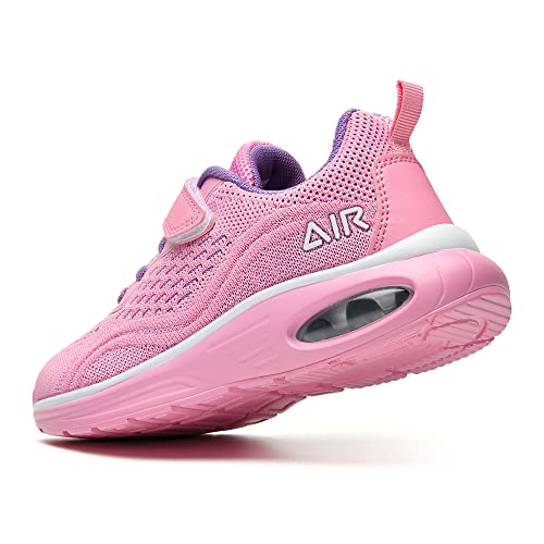 Sogonati Girls Boys Air Tennis Running Shoes Sports Athletic Breathable Lightweight Slip On Walking Sneakers For Kids Pinkpurple Little Kids Size 13.5 #TOP1