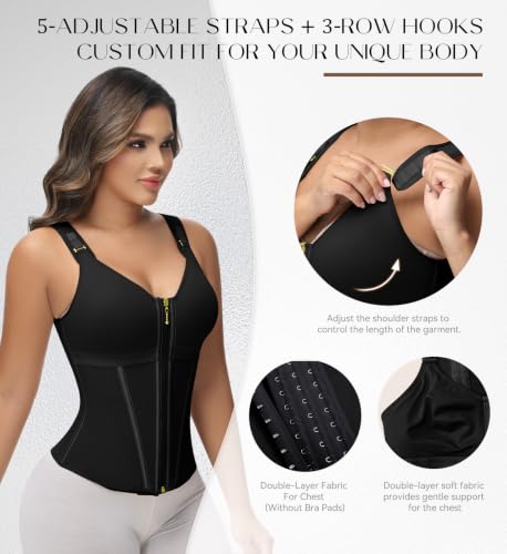 Image of SHAPSHE Waist Trainer Corset for Women Tummy Control Body Shaper with Bra