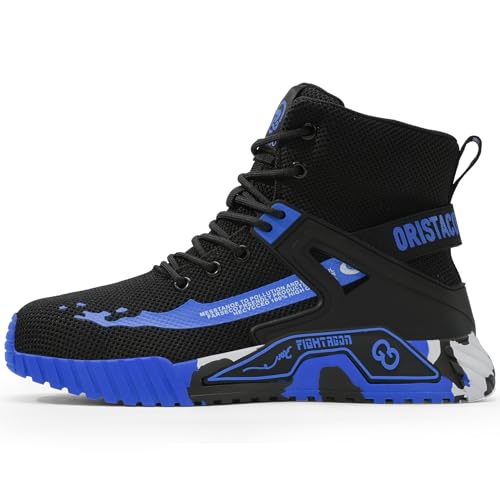 Image of ORISTACO Work Safety Crew Boots Lightweight Breathable Industry Construction Steel Toe Sneakers