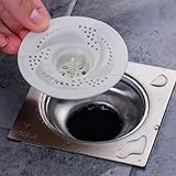 3pcs/Set Modern Anti-Clogging Drain Cover Rotating Mesh Design Anti-Clogging Filter Bug Proof Strainers Bathroom,7.7 * 2.2cm (White)
