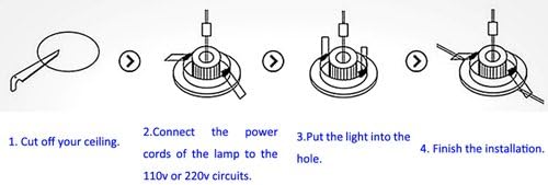 15W Dimmable COB-Chipset LED Ceiling Recessed Down Light Fixture Fl...