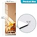 DEHWFT Full Length Mirror,47.25x15.75 Inch Acrylic Shatterproof Soft Mirrors, Non-Glass Wall-Mounted Fitness Mirror for Home, Lightweight Durable Modern Decor for Bedroom/Living Room/Cloakroom