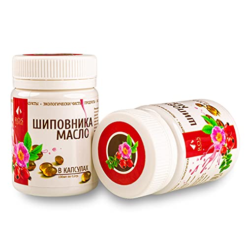 Best Value Organic Siberian Rosehips Oil 200 Capsules Extra Virgin Cold Pressed Rose Hips (2 Pack)