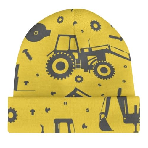 Multicolor Construction Trucks Tractors Kids Beanie Hat for for Girls Boys Children Cap Winter Knitted Chemo Cancer Headwear Accessories Gifts Decoration4