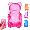 Gummy Bear Squishy, Stress Bear Taba Squishy, Taba Squishy Toys for Kids, Stress Balls Valentines Day Gifts Birthday Gifts Party Favors-Rosy