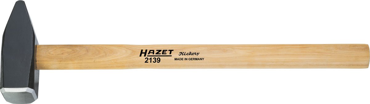 HAZET Młot kowalski 2139-2, kuty łeb młotka, 5 kg, trzonek hikorowy, 800 mm, wszechstronne zastosowanie