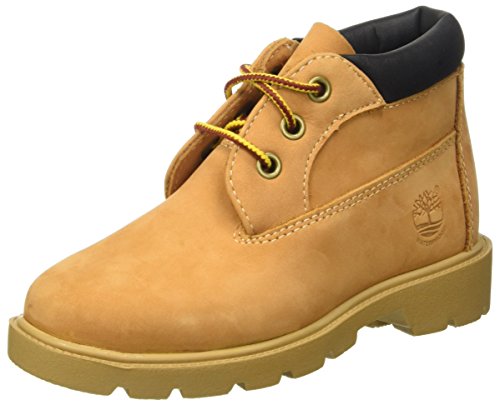 Timberland Waterproof Chukka (Youth), Botas Unisex-Niños, Amarillo Wheat Nubuck, 31 EU