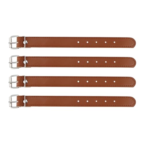 4Pcs Adjustable Bike Front Basket Strap, Leather Strap with Metal Buckle, Accessory for Bike Basket Decoration