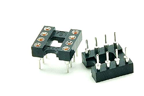 Gimax Free shiiping 600 Pcs IC Socket Adapter Round 8 Pin headers & (IC) Sockets Pitch 2.54mm X=7.62mm DIP-8