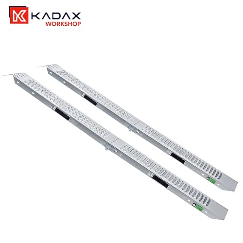KADAX Faltbare Auffahrrampe bis 400 kg, 2 Stück, Rampe aus Stahl für Anhänger, Laderampe für Motorrad, Verladerampe klappbar, Auffahrrampen, Rampen