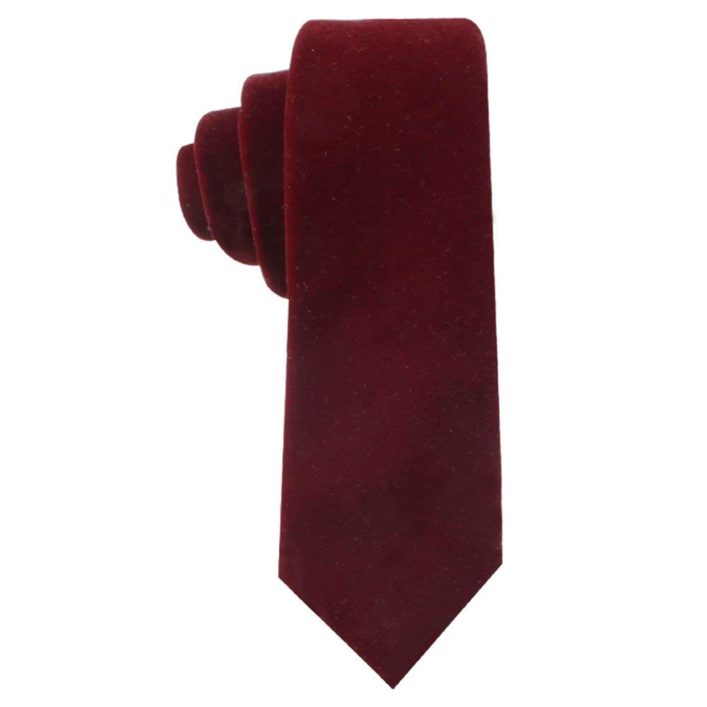 BHHJKK Velvet Skinny Tie | Wedding Ties for Groomsmen | Necktie for