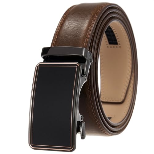 JSEIAJB Buckle Belt Men's Korean Version of The Trouser Belt Business Everything Cowhide Men's Belt Automatic
