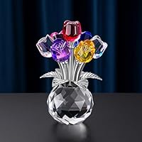 Amazon.co.jp: JAnjiaLxY 花の置物 フラワー 風水 ガラス インテリア