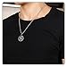 Fusamk Fashion Stainless Steel Prayer of Hand Medallion Pendant Lord's Prayer Necklace
