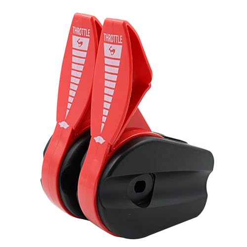 POFET 2 Piezas Interruptor de Acelerador de cortacésped Universal Palanca de Empuje Manual Mango de Control Interruptor de Combustible para cortacésped de 4 Tiempos Rojo
