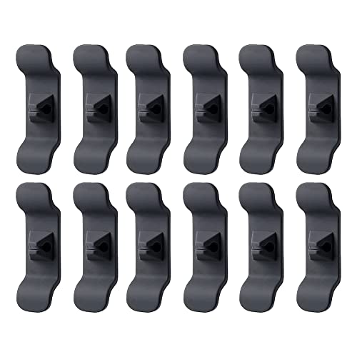 Magik 12-24 Pack Kitchen Appliances Cord Winder Rope Organizer Space Wrapper Hoder (12 Pack, Black)