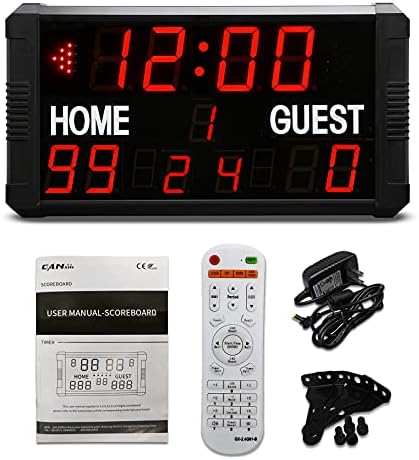 GAN XIN LED Portable Tabletop Scoreboard Professional 14/24 Seconds Shot Scoreboard Electronic Digital for Basketball , Baseball/ Football/ Tennis