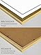 JUNOMI® Bilderrahmen DIN A2 (42x59,4 cm) Holz | Farbe Gold | Posterrahmen mit bruchsicherem Acrylglas | Hoch- & Querformat zur Wandmontage, schmales Profil