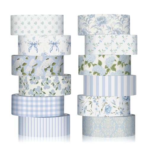 YooNotee 12 Rolls Watercolor Floral Washi Tape Set 15 mm