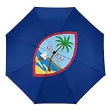 FunnyStar Guam Flag Folding Umbrella Fashion 3 Folds Umbrellas Folds Parasol for Outdoor Travel Beach Automatic
