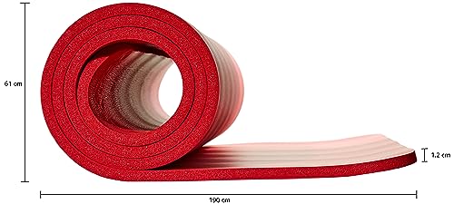 Image of Amazon Basics 1 /2 Inch Extra Thick Exercise Yoga Mat with Carrying Strap, Cushioned Support, for Fitness and Gym Workouts