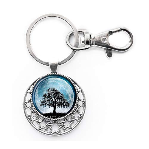 Tree of Life Keychain, Tree of Life Key Ring, Art Deco Keychain,Nature Keychain, Gift for Women, Women's Keychain, Men's Keychain,N256